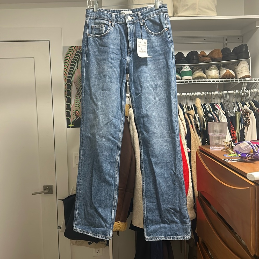 NWT zara mid-rise full length jeans